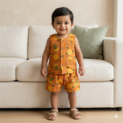Marigold Orange Muslin Set