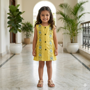 Organic Cotton Little Miss Sunshine Embroidered Frock