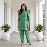 'Nurture' Green Co-Ord Set- Maternity and Nursing Essentials