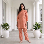 'Nurture' Orange Co-Ord Set- Maternity and Nursing Essentials
