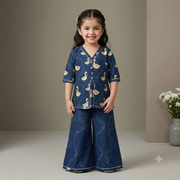 Chanderi 'Little Duckling' Kurta Set for Girls