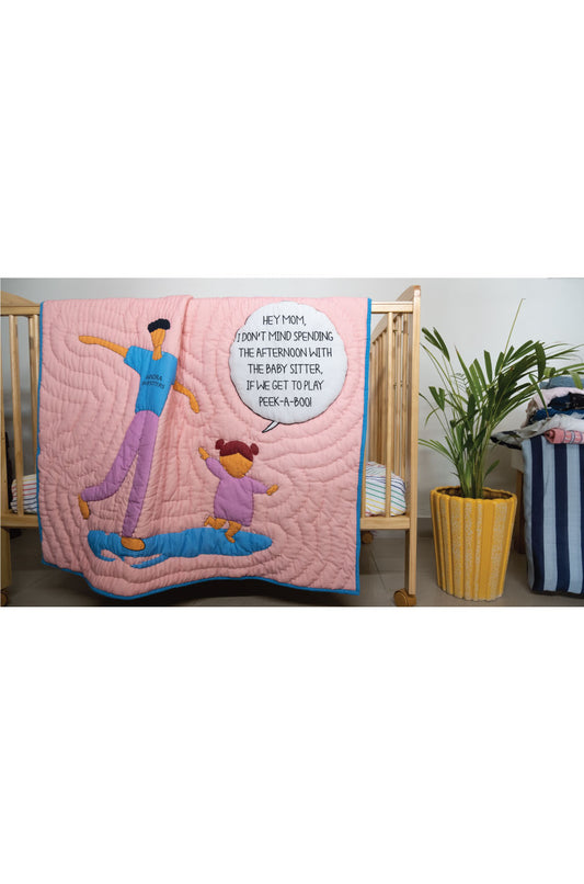 Bandra Babysitters Quilt (Girl Print)-Pink
