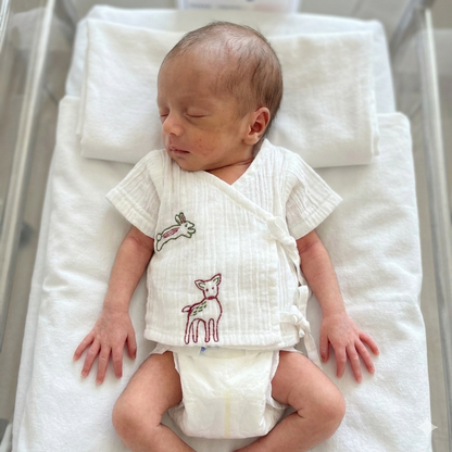 Angrakha Jhablas for premature babies (Crinkled Muslin)