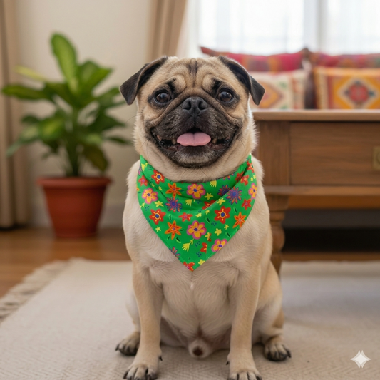 Organic Cotton Spring Floral Scarf for Pets
