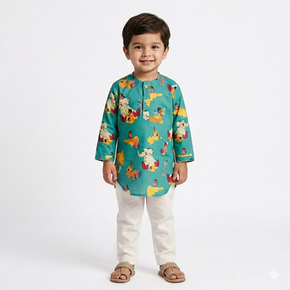 Organic Cotton Unisex Colors With Jumbo Kurta Set