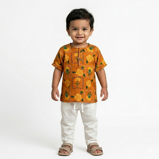Marigold Orange Unisex Co-ord set