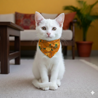 Organic Cotton Marigold Orange Scarf for Pets