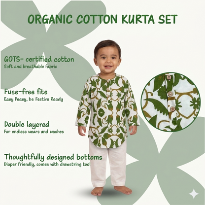 Organic Cotton Unisex 'Bahut Khoob' Kurta Set