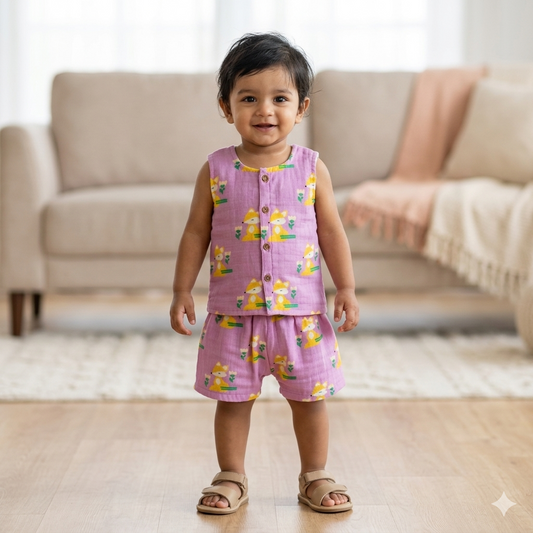Fox Print Muslin Set