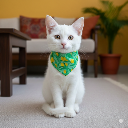 Organic Cotton Tulip print Scarf for Pets