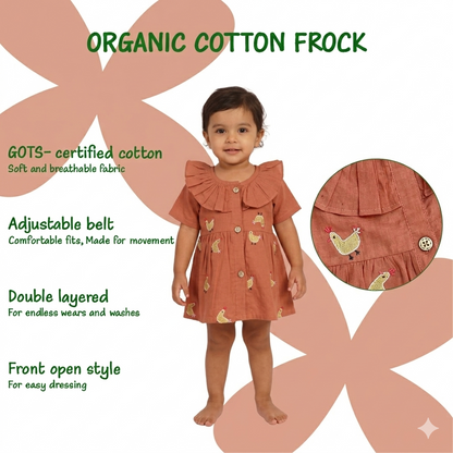 Organic Cotton Frock| Infants and Toddlers| Hen