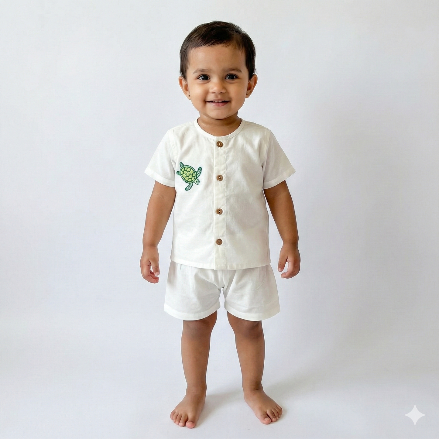 Organic Cotton Turtle Jhabla Set