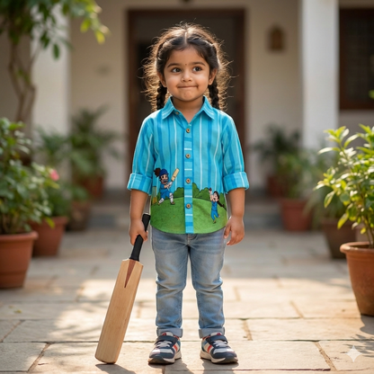 Bleed Blue Unisex Cotton Linen Shirt