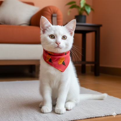 Organic Cotton Marigold Pink Scarf for Pets