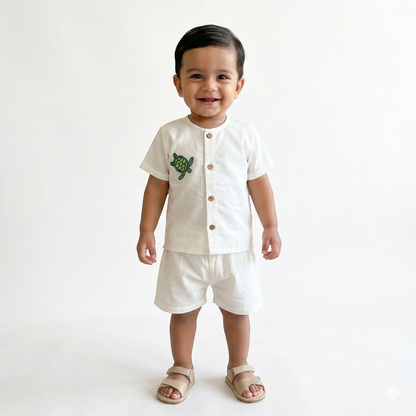 Organic Cotton Turtle Jhabla Set