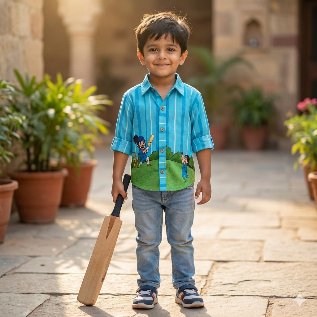 Bleed Blue Unisex Cotton Linen Shirt
