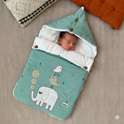 "We are all wonderfully made" baby carrier nest