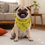 Organic Cotton Sunshine Embroidered Scarf for Pets (Yellow)
