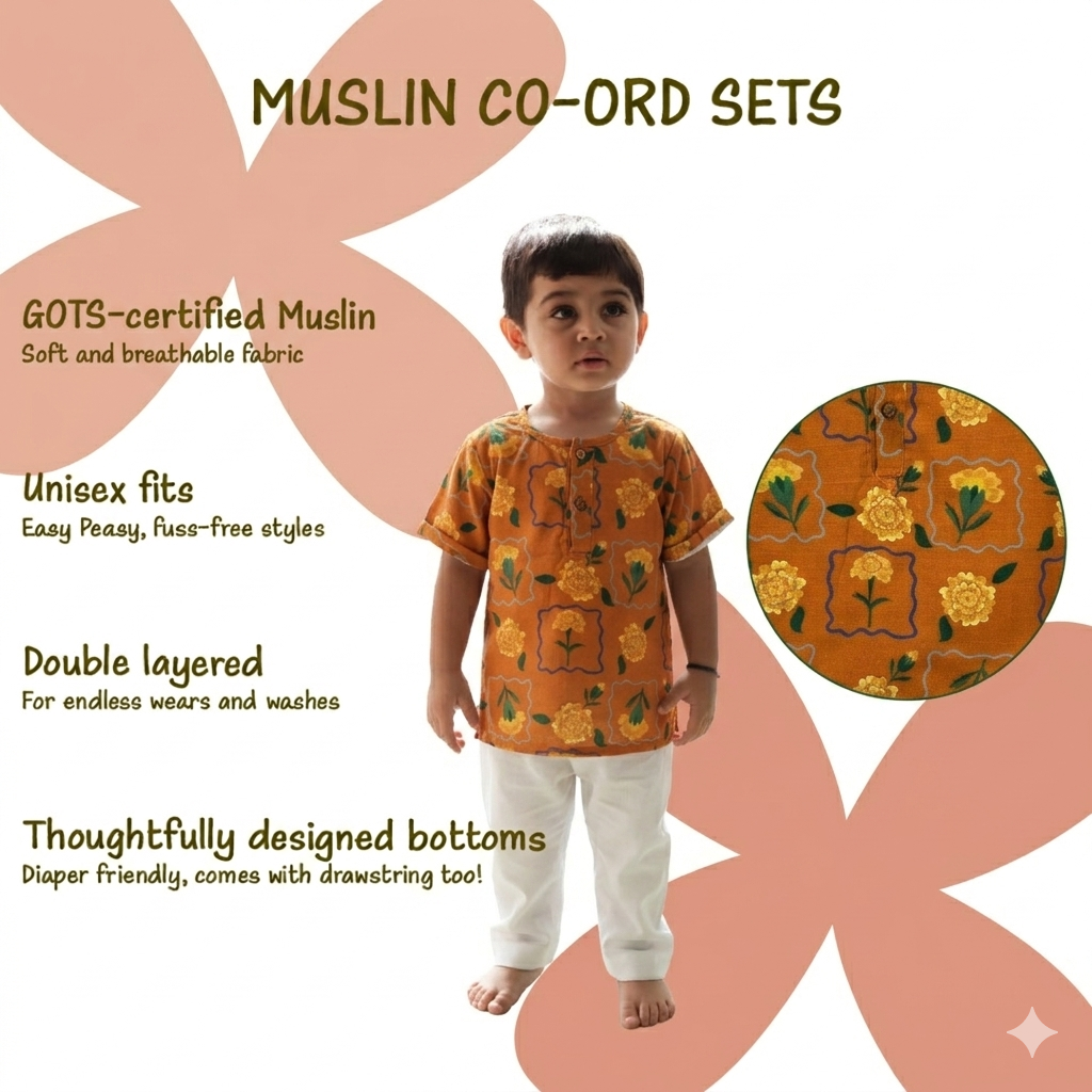 Marigold Orange Unisex Co-ord set
