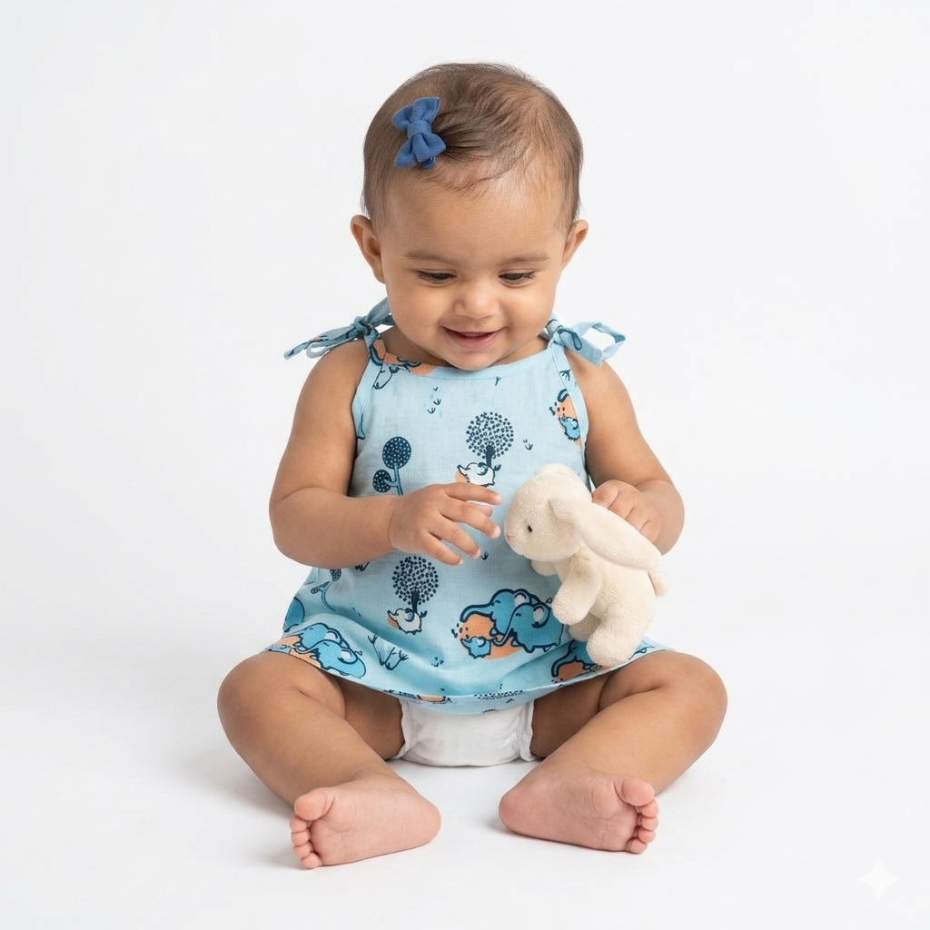 Organic Cotton Set of 3 Printed Unisex Tie-up Jhablas- Animal Fam