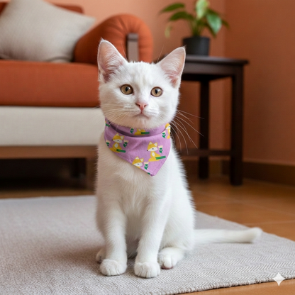 Organic Cotton Fox Print Scarf for Pets
