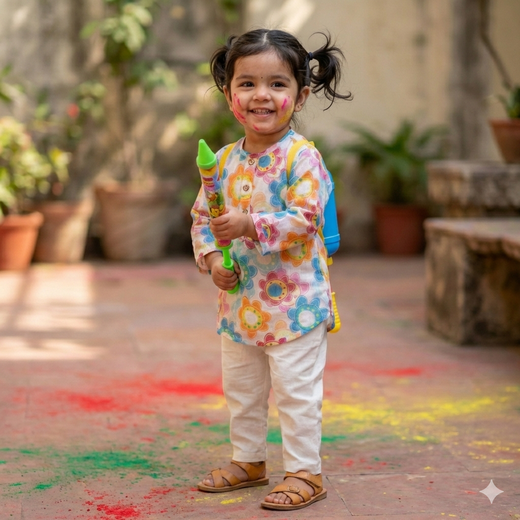 Colourful Flowers- Kota doriya Unisex Kurta Set