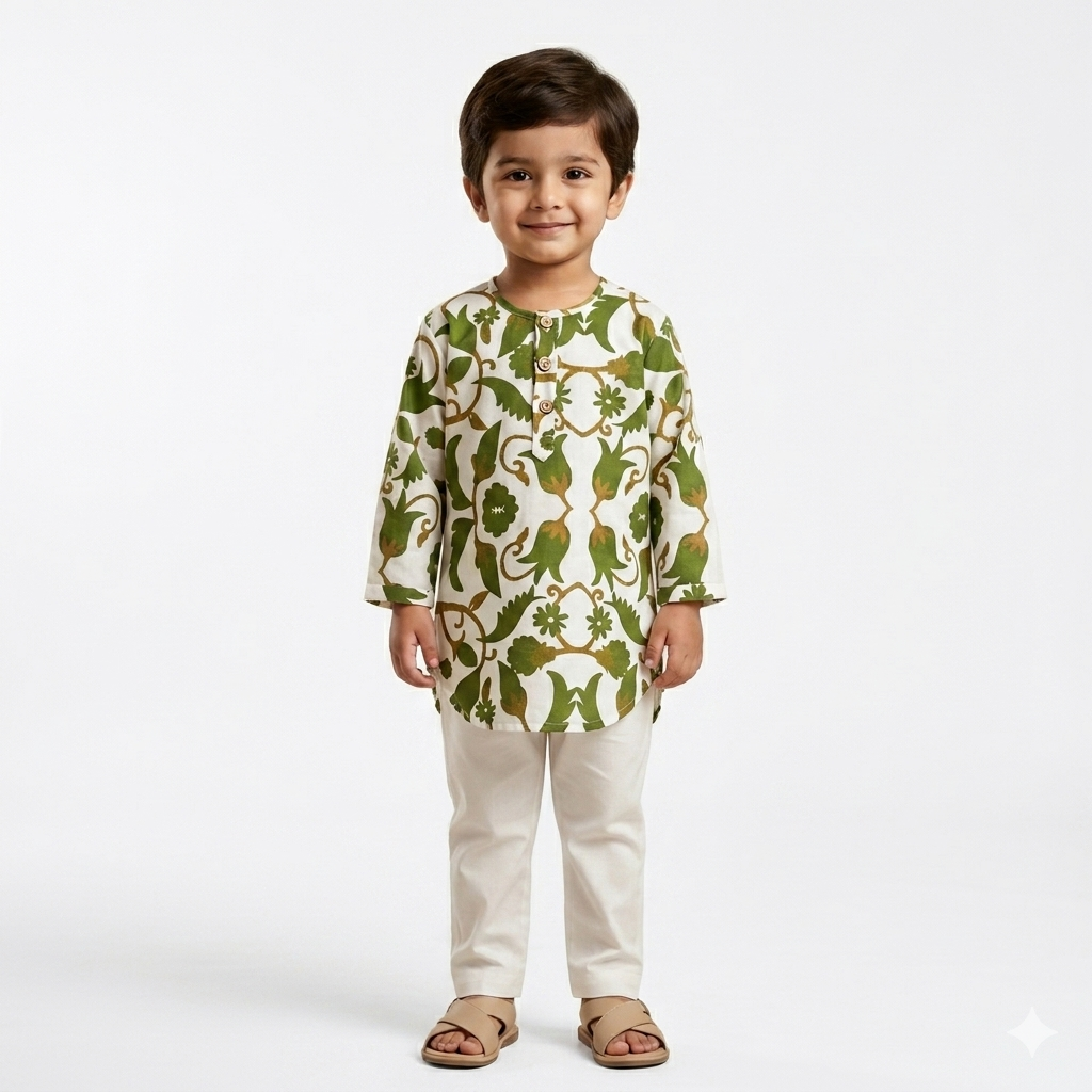 Organic Cotton Unisex 'Bahut Khoob' Kurta Set