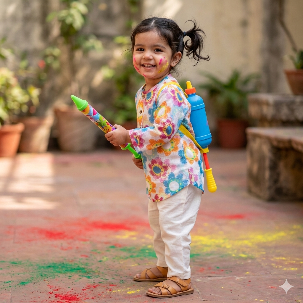 Colourful Flowers- Kota doriya Unisex Kurta Set