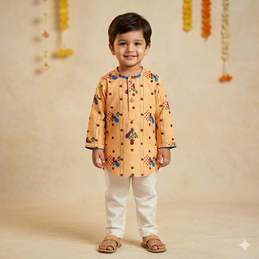 Organic Cotton Unisex 'Gudi Padwa/ Ugadi' Kurta Set
