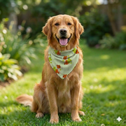 Organic Cotton Dogs Print Scarf for Pets