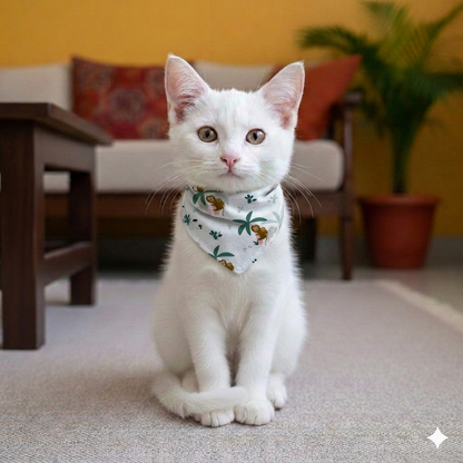 Organic Cotton Monkey Print Scarf for Pets