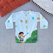 Organic Cotton Unisex 'Pichkari Party' Kurta
