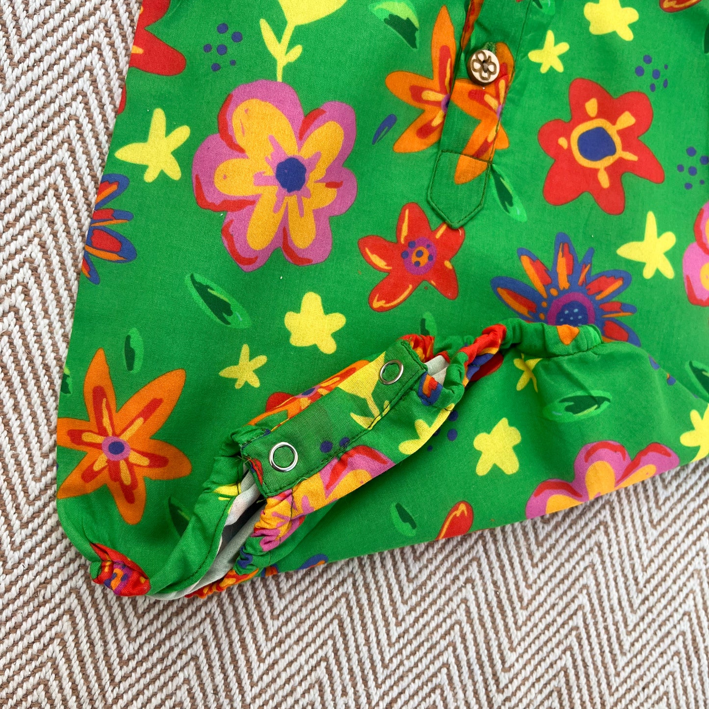 Organic Cotton Spring Floral Onesie