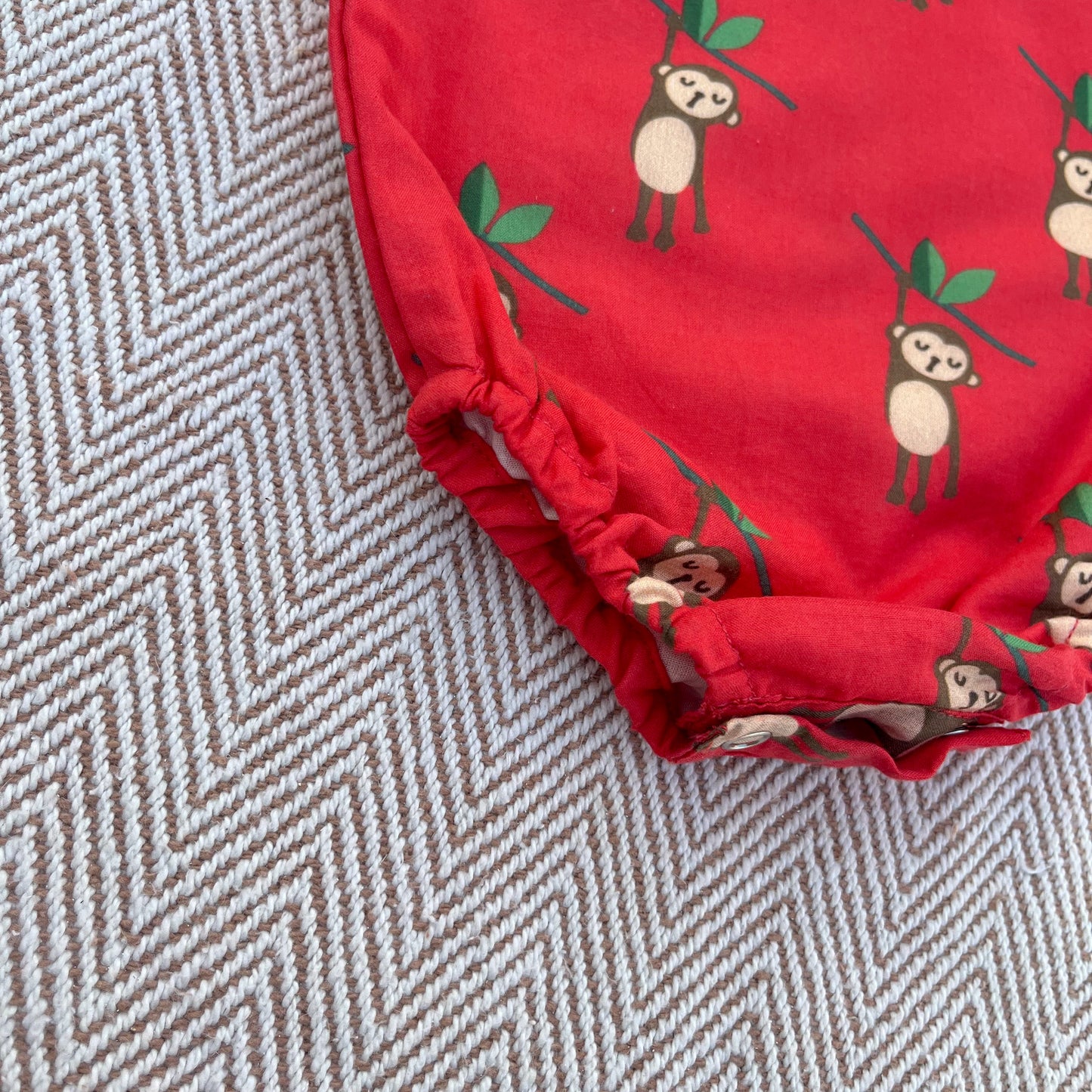 Organic Cotton Monkey Print Onesie