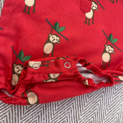 Organic Cotton Monkey Print Onesie