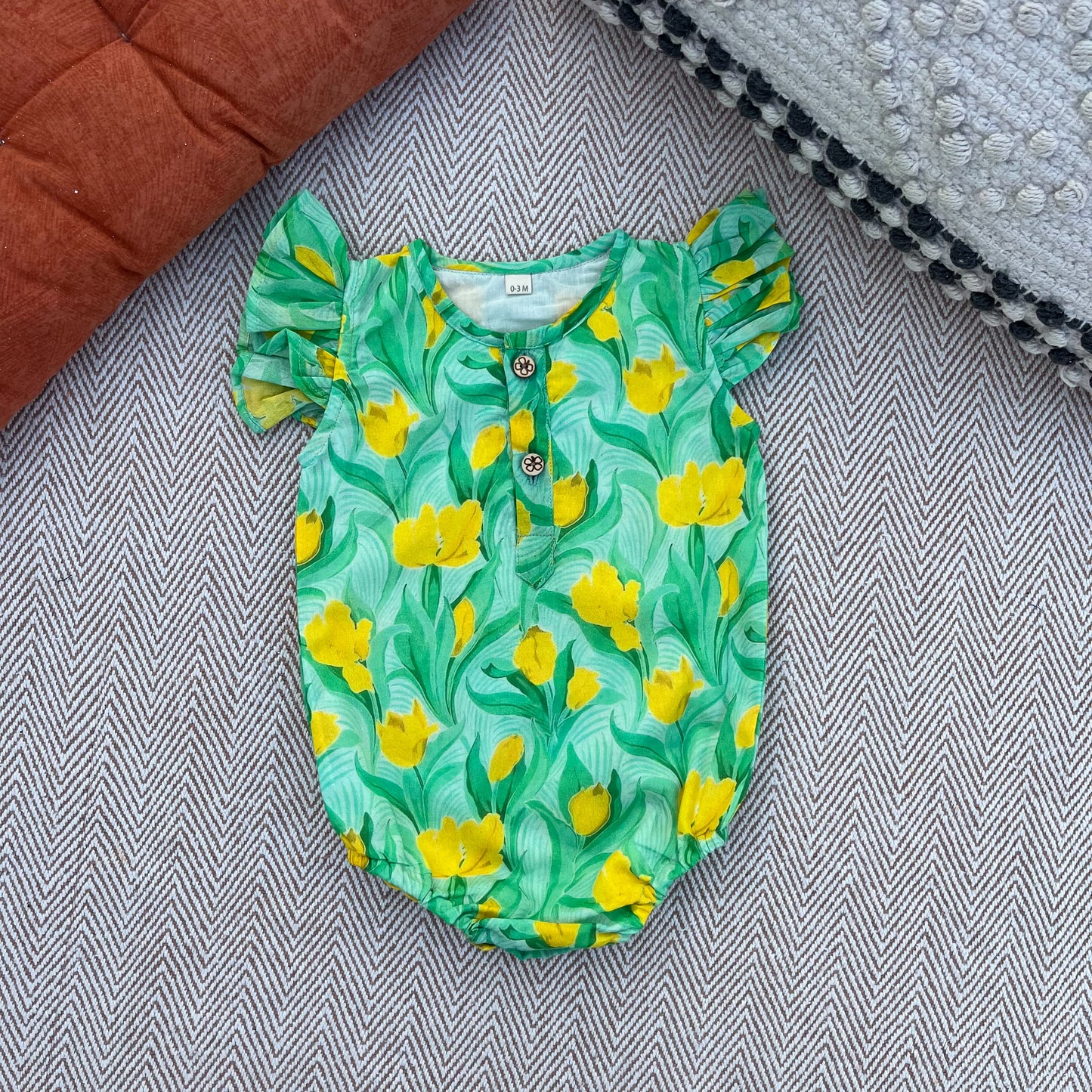 Organic Cotton Tulip Print Onesie