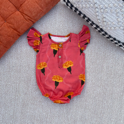 Organic Cotton Marigold Pink Onesie