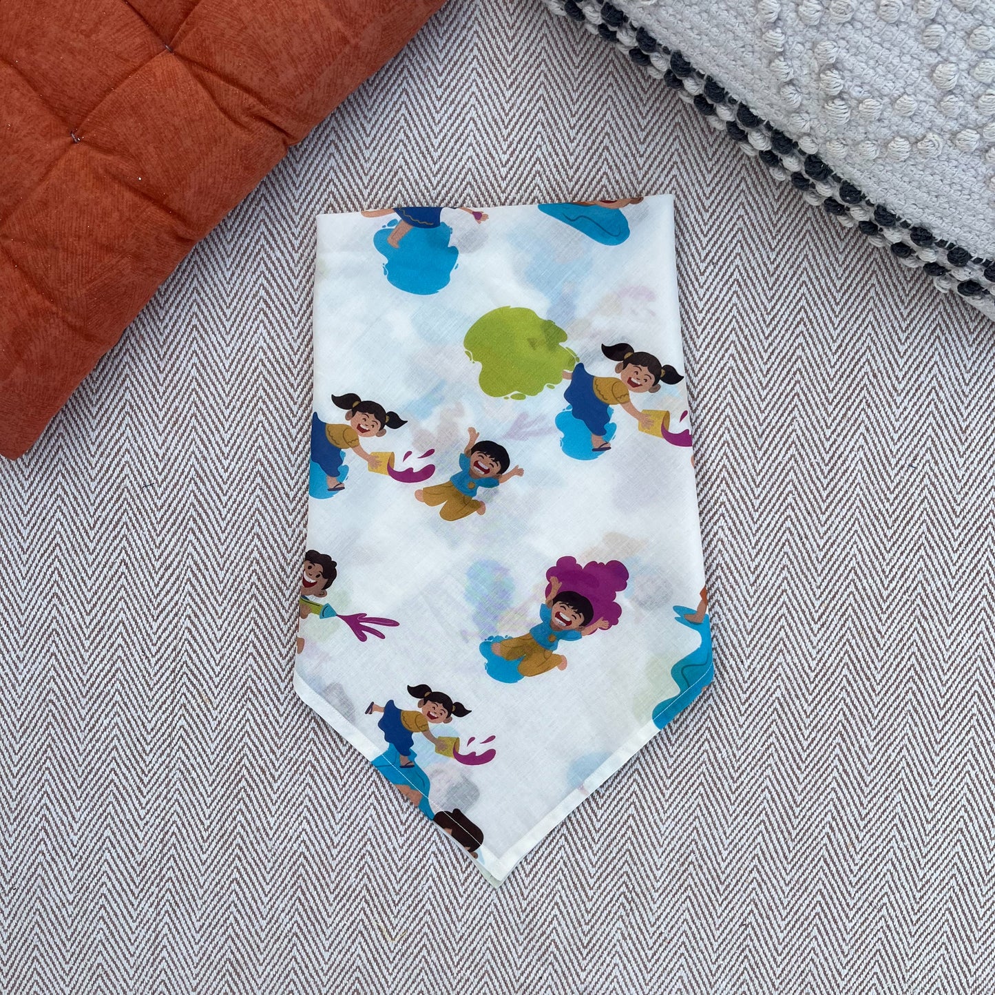 Organic Cotton 'Holi Hai' Scarf for Pets