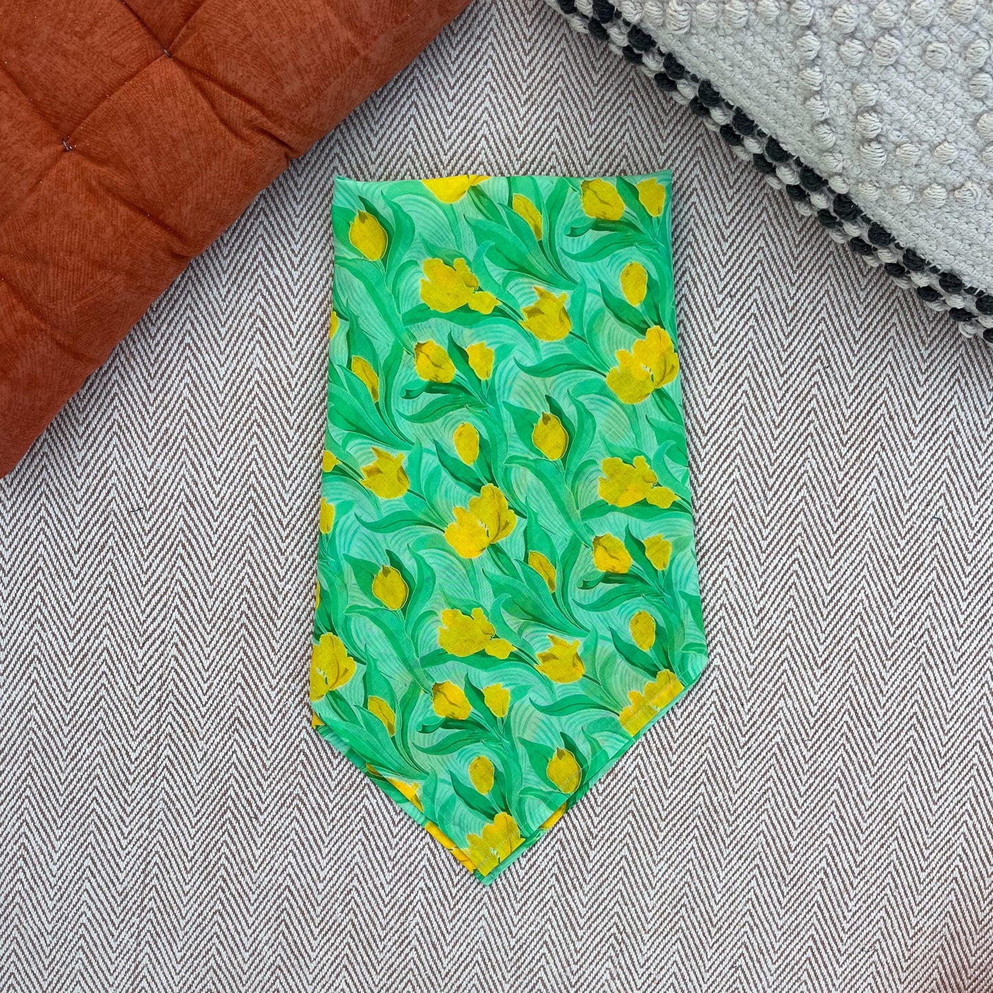 Organic Cotton Tulip print Scarf for Pets