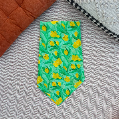 Organic Cotton Tulip print Scarf for Pets