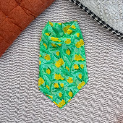 Organic Cotton Tulip print Scarf for Pets
