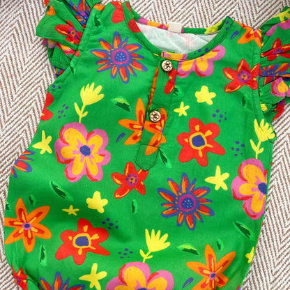 Organic Cotton Spring Floral Onesie