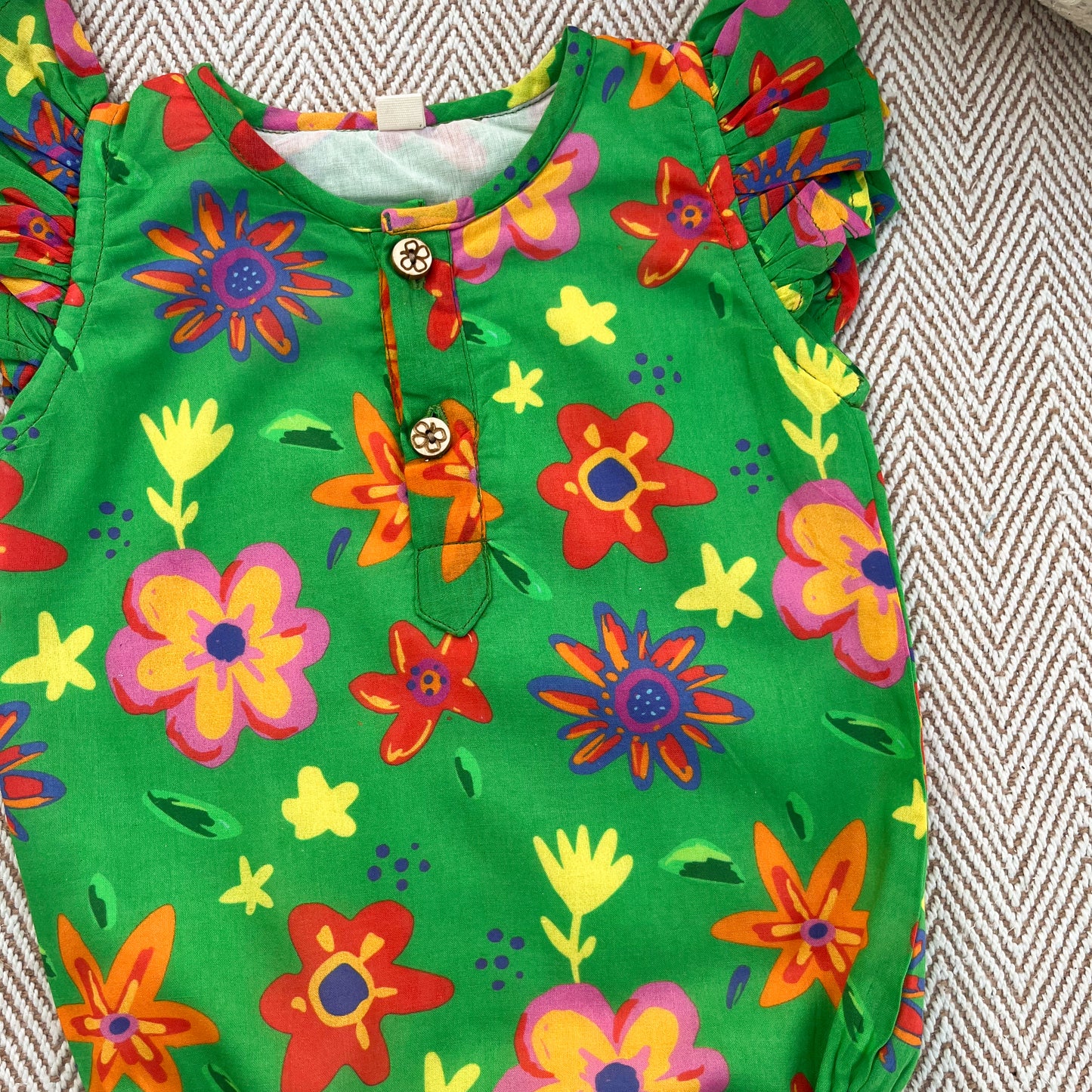 Organic Cotton Spring Floral Onesie