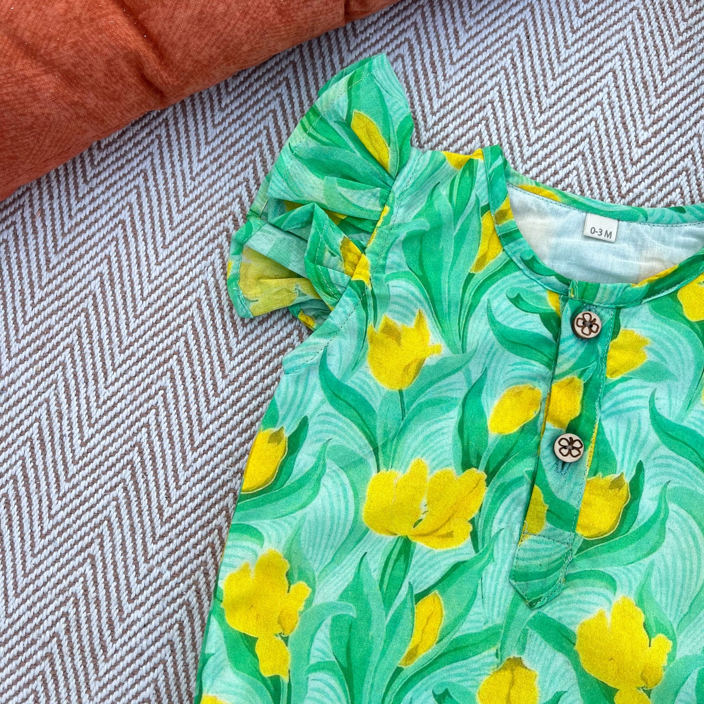 Organic Cotton Tulip Print Onesie