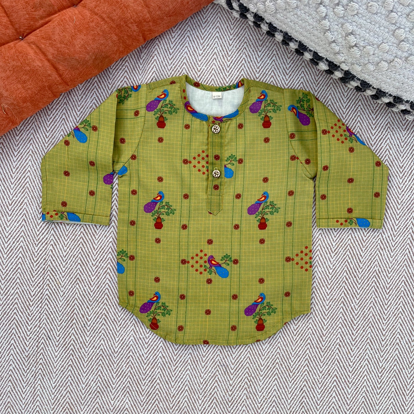 Organic Cotton Unisex 'Gudi Padwa/ Ugadi' Kurta- Green