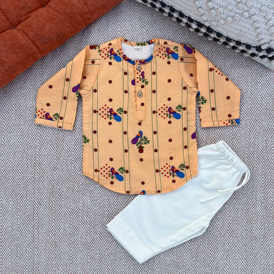 Organic Cotton Unisex 'Gudi Padwa/ Ugadi' Kurta Set