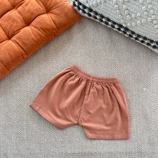 Organic Cotton Salmon Shorts