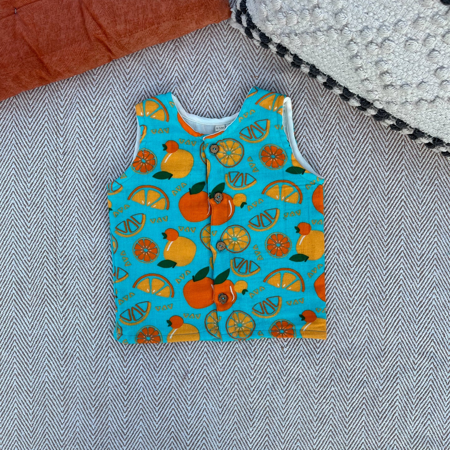 Dancing Oranges Muslin Set