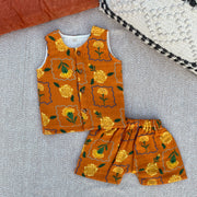 Marigold Orange Muslin Set