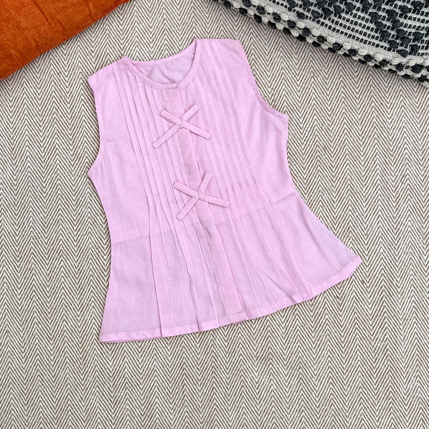 Organic Cotton Pleated Coord Lavender